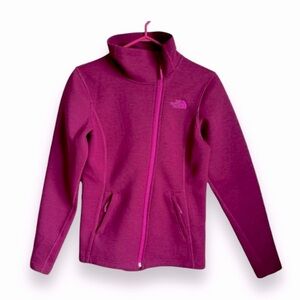 THE NORTH FACE Deep Magenta Full Zip Stretch Outdoor Gorpcore Jacket Sz XS